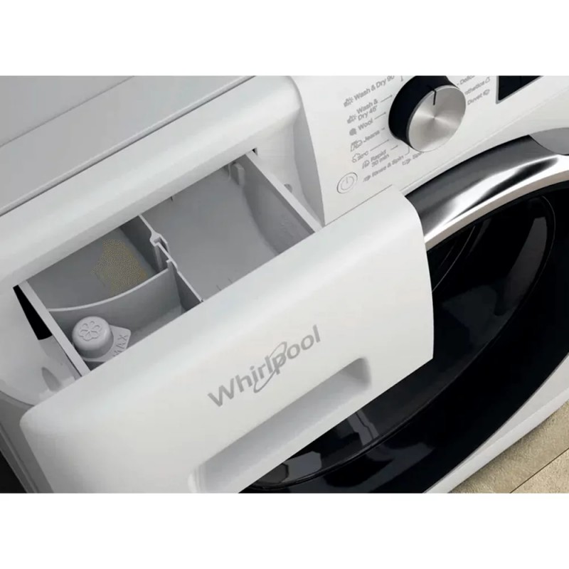 Whirlpool Прально-сушильна машина фронтальна, 11(7)кг, 1600, A, 60см, дисплей, пара, інвертор, білий