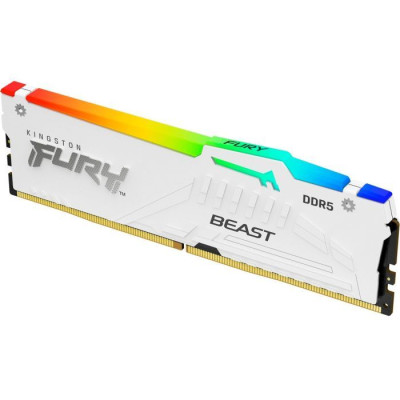 Kingston Пам'ять ПК DDR5 16GB 6400 Beast White RGB EXPO