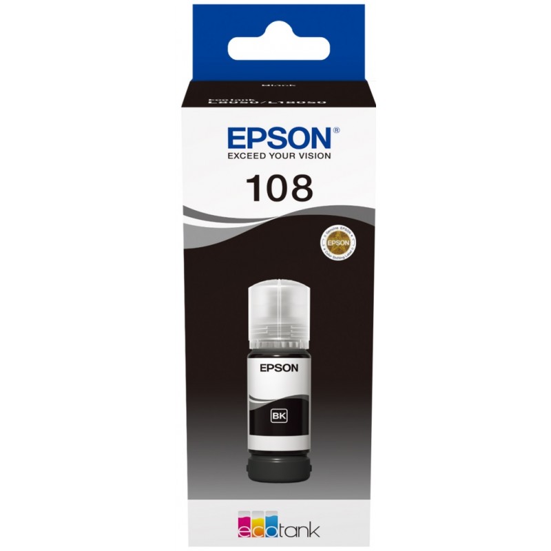 Epson Контейнер з чорнилом 108 EcoTank L8050/L18050 black