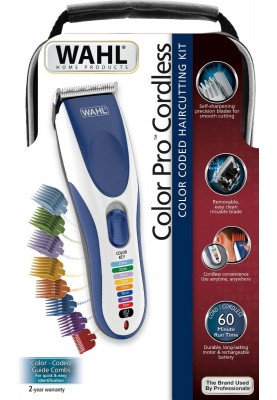 Wahl Набір для стрижки WAHL Color Pro Cordless, мережа акум., гребінець, ножиці, сталь, синій