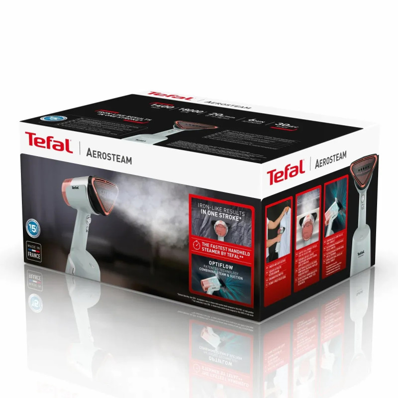 Tefal Відпарювач компактний AeroSteam, 1400Вт, 100мл, постійна пара - 20гр, світло-зелений