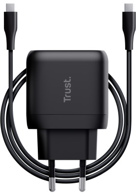 Trust Зарядне пристрій мережевий Maxo 45Вт, USB-C PD, чорний