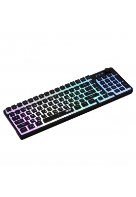 2E Gaming Клавіатура мембранна KG390 100key, USB-A/WL/BT, EN/UA, RGB, чорний