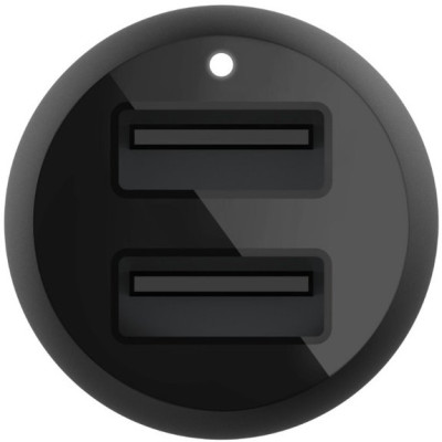 Belkin Автомобільний ЗП Car Charger 24W Dual USB-A, USB-A - MicroUSB, 1m, black