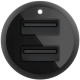 Belkin Автомобільний ЗП Car Charger 24W Dual USB-A, USB-A - MicroUSB, 1m, black