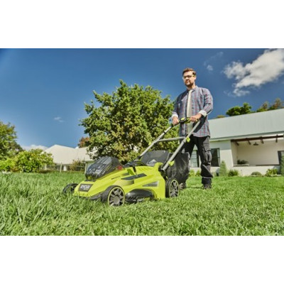 Ryobi Газонокосарка RLM36X46H50PG, дека 46см, 36В, акумуляторна з функцією Power-Assist, АКБ 1х5.0Ач.