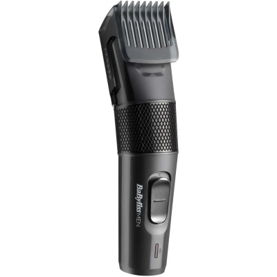 BaByliss Машинка для стриження, мережа+акум., вібраційний мотор, насадок-1, кейс, сталь, сірий