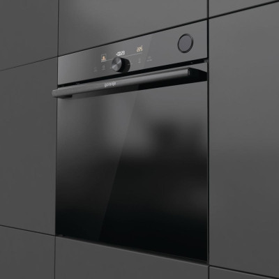 Gorenje Духовий шафа електричний, 77л, A+, пара, дисплей, Wi-Fi, чорний