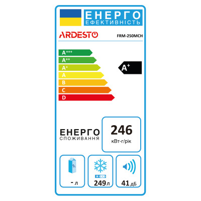 ARDESTO Морозильний скринь, 249л, А+, ST, білий