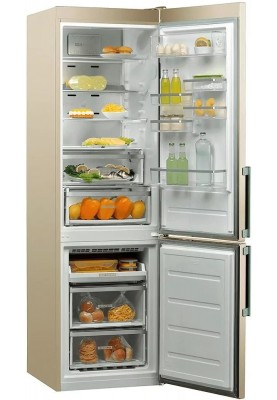 Whirlpool Холодильник з нижн. мороз., 201x59.5х66.3, холод.відд.-251л, мороз.відд.-97л, 2дв., А+++, NF, інв., дисплей, зона нульова, бронзовий