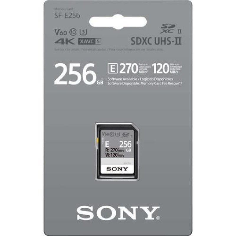 Sony Карта пам'яті 256GB SDXC C10 UHS-II U3 V60 R270/W120MB/s Entry