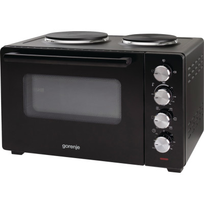 Gorenje Міні піч, 30л, 52x32х40.5см, 2 електричні конф., чорний