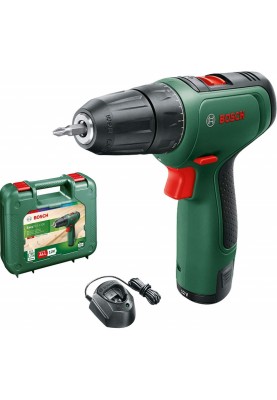 Bosch Шуруповерт-дриль EasyDrill 1200, 12В, 1х1.5Ач, 30Нм, 400/1500 об/хв, ЗП, 0.94кг, кейс