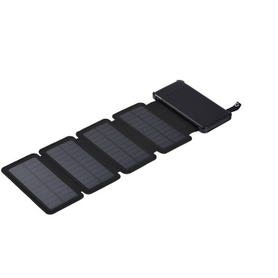 2E Портативний зарядний пристрій Power Bank Solar 8000mAh Black