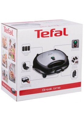 Tefal Мультимейкер Break time Break time, 700Вт, комплект-3 пластини, тефлон, корпус-пластик, чорно-сріблястий