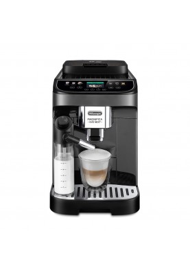 Delonghi Кавомашина Magnifica Evo Next, 1.8л, зерно+мелена, автомат.капуч, дисплей, авторецептів -10, підігрів чашок, подача гар. води, чорний