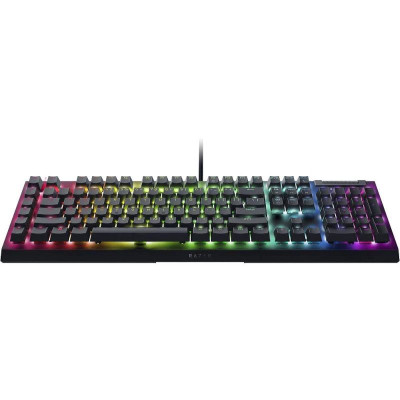 Razer Клавіатура механічна BlackWidow V4 X 110key, Green Switch, USB-A, EN/RU, RGB, чорний