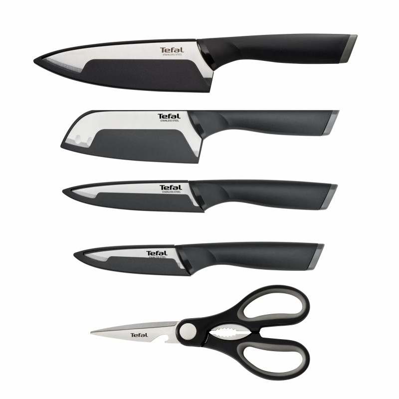 Tefal Набір ножів Tefal Comfort, 5предметів, нержавіюча сталь, пластик, чорниц