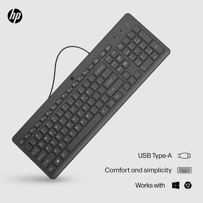 HP Клавіатура 150 USB UA Black