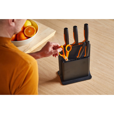 Fiskars Набір ножів Functional Form з пластиковою підставкою, 5 шт