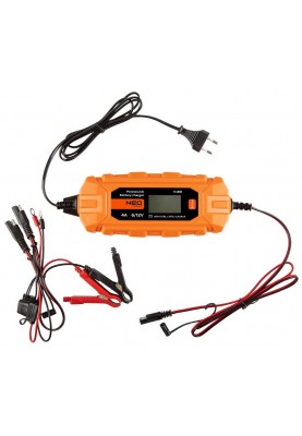 Neo Tools Зарядний пристрій автоматичний, 4A/70Вт, 3-120Ah, для кислотних/AGM/GEL акумуляторів