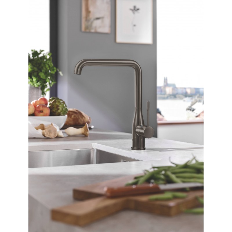 Grohe Змішувач для кухні Essence, довж.виливу - 220мм, поворотний, 1важіль, матовий графіт