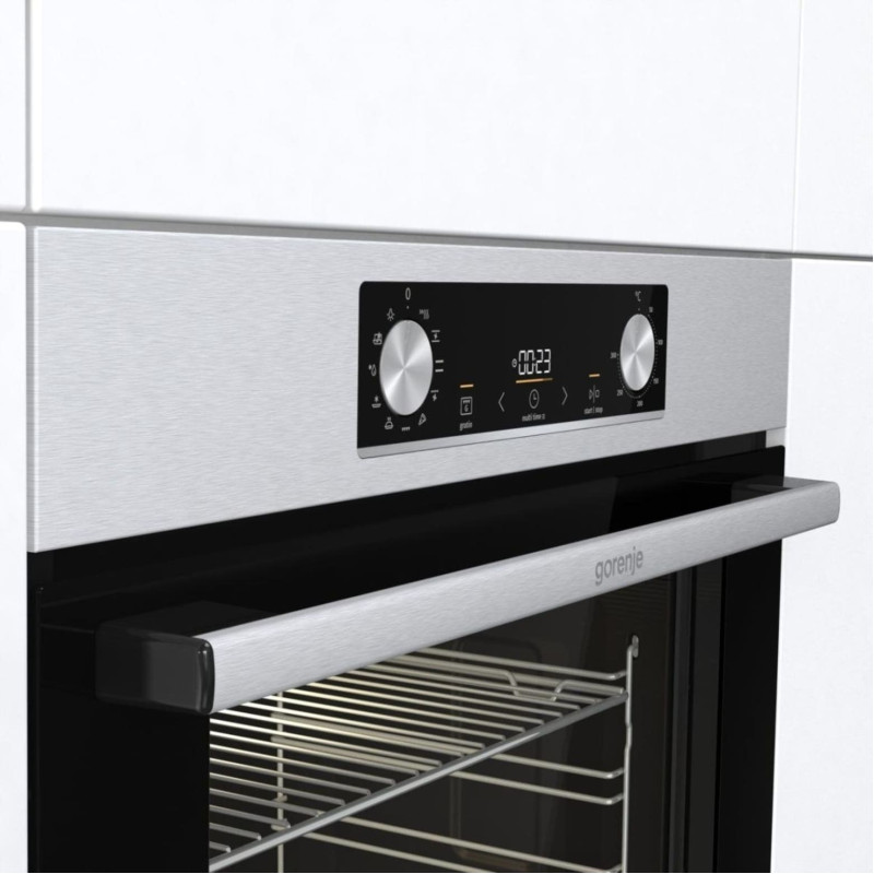 Gorenje Комплект духовка електрична BO6735E02X + поверхня газова G642ABX), 743551, нерж