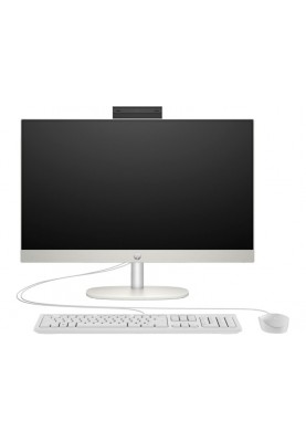 HP Комп'ютер персональний моноблок 240-G10 23.8" FHD IPS AG, Intel N300, 8GB, F512GB, UMA, WiFi, кл+м, 3р, Win11P, білий