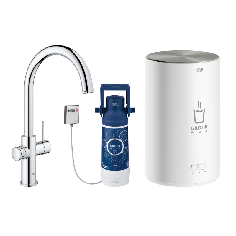 Grohe Комплект змішувача для кухні Red Duo і бойлерна система M розміру
