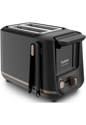 Tefal Тостер Includeo 850Вт, розморожування, щипці, термопластик, чорний