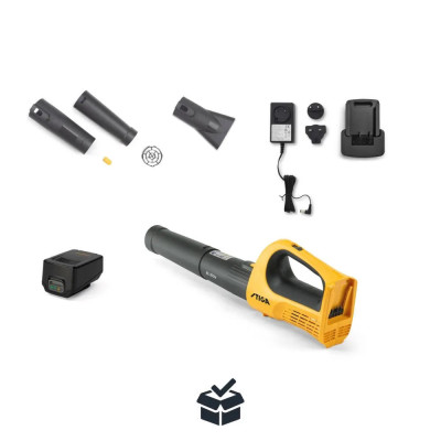 Stiga Повітродув садовий акумуляторний BL100eKit 20В акб 1х4А·год 540м?/год 13000об/хв ЗП 1.74кг