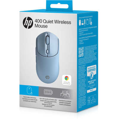 HP Миша HP 400 Quiet, WL/BT, синій