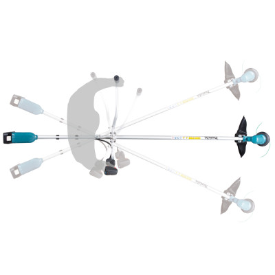 Makita Тример садовий DUR190UZX3 акум., 18В, 3500/5100/6000 об/хв, 300/255мм, 3.1-3.4 кг, SOLO