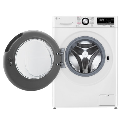 LG Пральна машина фронтальна, 9кг, 1400, A+++, 57см, дисплей, пара, інвертор, білий