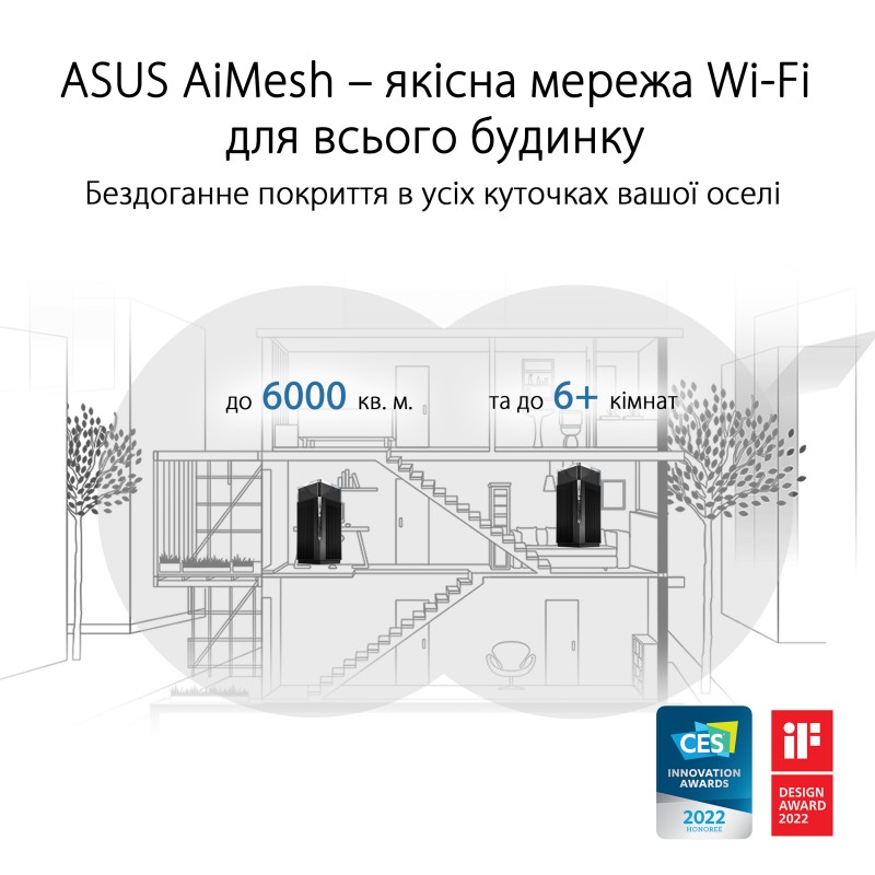 ASUS Маршрутизатор ZenWiFi Pro ET12 AXE11000 Wi-Fi6E 1PK