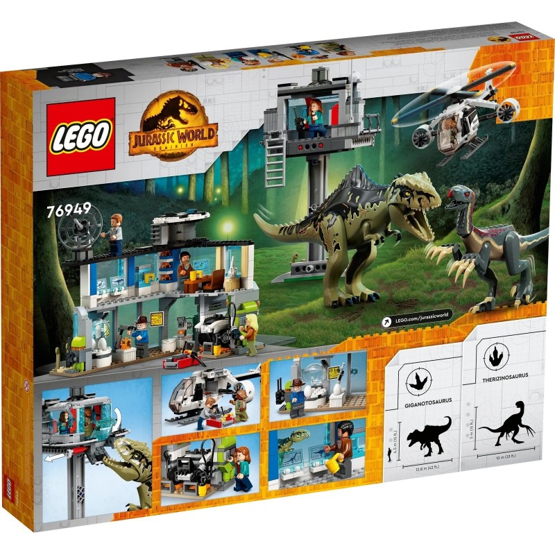 LEGO Конструктор Jurassic World Атака гігантозавра та теризинозавра