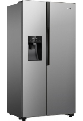 Gorenje Холодильник SBS, 179x68x91см, 2 дв., Х- 368л, М- 167л, A++, NF Plus, Інвертор, диспенсер, Дисплей, сірий
