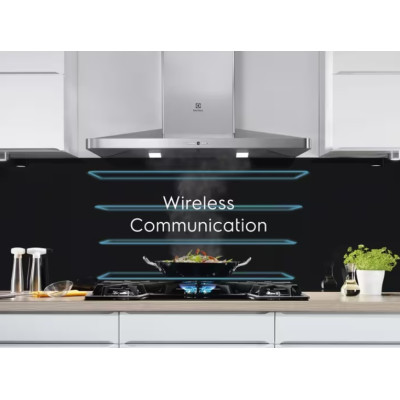 Electrolux Варильна поверхня індукційна, 60см, розширена зона, термощуп, Fry sensor, сенсорний дисплей, Hob2Hood, графіт