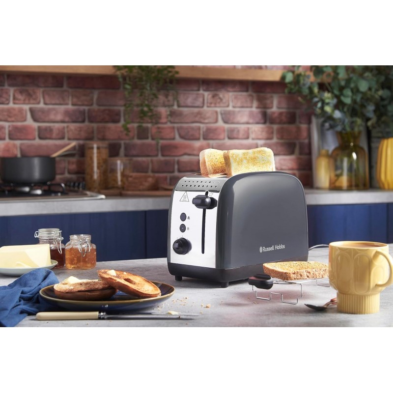 Russell Hobbs Тостер Colours Plus, 1600Вт, нержав., підігрів,разморозка, сірий