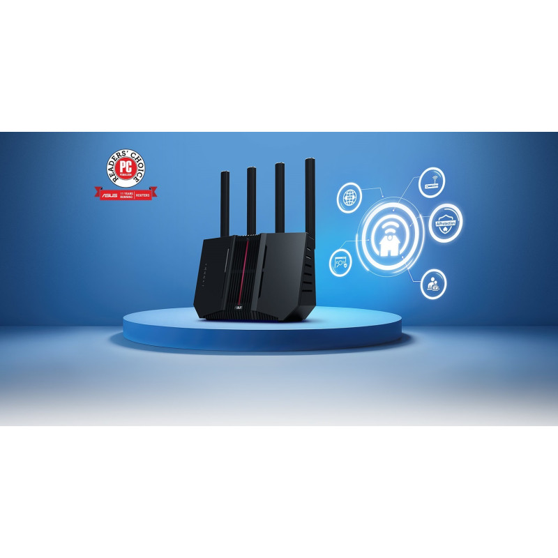 ASUS Маршрутизатор RT-BE92U BE9700 3x2.5GE LAN, 1x2.5GE WAN/LAN, 1x10GE WAN/LAN, 1xUSB3.2, MESH