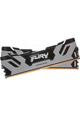 Kingston Пам'ять ПК DDR5 64GB KIT (32GBx2) 6000 Renegade Silver XMP