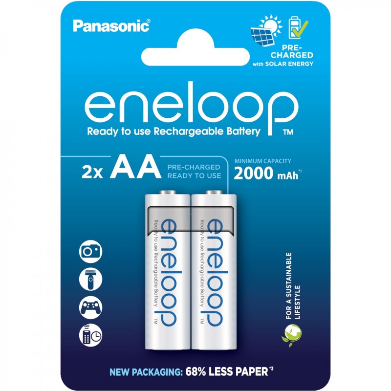 Panasonic Акумулятор Eneloop NI-MH AA 2000 мАг, 2 шт.