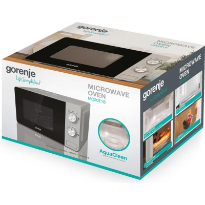 Gorenje Мікрохвильова піч, 20л, мех. керув., 800Вт, сріблястий