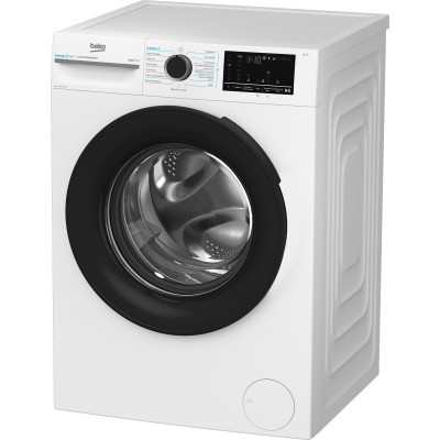 Beko Пральна машина Beko фронтальна, 8кг, 1400, A, 55см, дисплей, інвертор, пара, білий