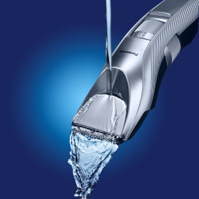 Panasonic Тример для бороди, вусів і голови, мережа+акум., насадок-2, кейс, сталь, сріблястий