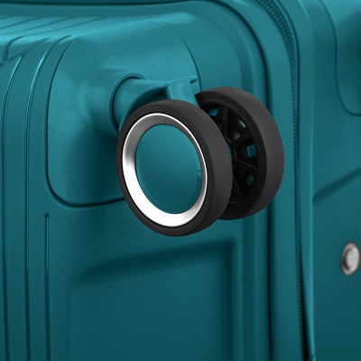 2E Валіза пластикова, SIGMA, велика, 4 колеса, аквамарин