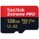 SanDisk Карта пам'яті 128GB microSDXC C10 UHS-I U3 R200/W90MB/s Extreme Pro V30 + SD