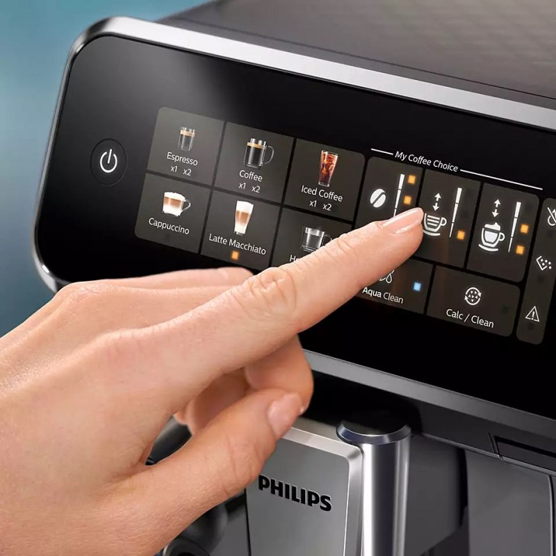 Philips Кавомашина Philips Series 3300 1.8л, зерно + мелена, автомат.капучинатор, дисплей, авторецептів - 6, чорний