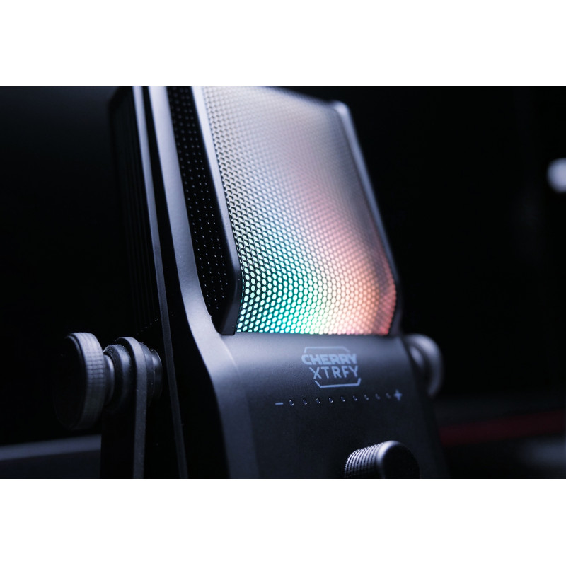 Cherry Xtrfy Мікрофон геймінговий NGALE R, Cardioid, USB-A, 2м, RGB, чорний