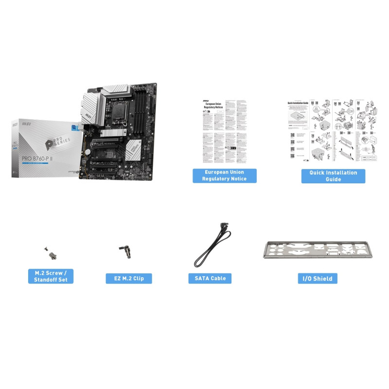 MSI Материнcька плата PRO B760-P II s1700 B760 4xDDR5 M.2 HDMI DP ATX